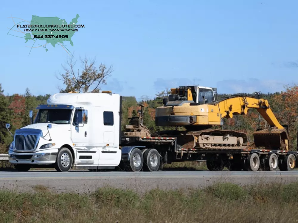 Minnesota to Texas Heavy Equipment Transporter - Heavy Haul Load Shipping on flatbed truck trailers
